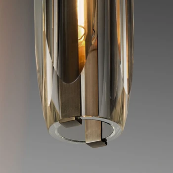 Postmodern Cristal Pandantiv lumini de Cupru tavan agățat lămpi Simplă lampă de noptieră designer de Dormitor, camera de zi iluminat interior