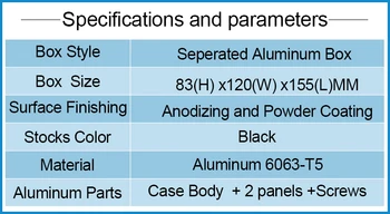 1 bucată electronice caz Negru culoare carcasa din aluminiu caz de electronics project caz GPS carcasă din aluminiu cutie de joncțiune pentru szomk