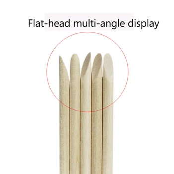 100buc/Set Wood Stick Cuticula Remover Orange Dual-a încheiat Modele Nail Art pentru Manichiura Pedichiura Împingător de Instrumente de Unghii