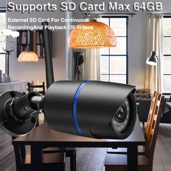 1080P 720P Wifi Camera IP P2P Wireless de Supraveghere CCTV Glonț în aer liber Camera Audio Slot pentru Card SD de Securitate Video Camhi APP