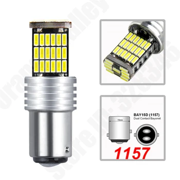 10BUC Super-Luminos 1156 BA15S P21W BAY15D 1157 45 SMD 4014 Auto LED Indicator de Auto Rândul său, Partea de Lumina, de Parcare Bec Lampa