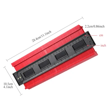 12/14/25/50cm Ecartament Profil de Plastic Copia Calibre Standard de Lemn Marcarea Instrument de Tigla Laminat Gresie scadere