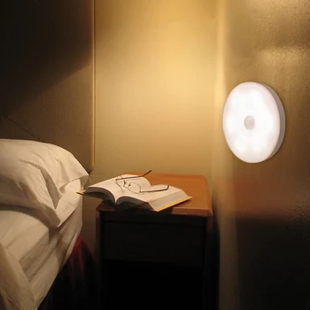 12 LEDsRechargeable PIR Senzor de Mișcare CONDUS Lumina de Noapte pentru BedroomStairs CabinetWardrobe Wireless Lumina de Noapte Dulap, Toaletă Lumina