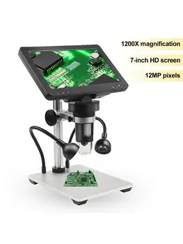 1200X Microscop Mărire de 7 inch Microscop Digital 12MP Ecran HD Micro pentru Predare Circuite Respectarea Antichități