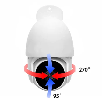 12V 2A 1080P 2mp CMOS Alb de Plastic în aer liber rezistent la apa IP66 AHD MINI Speed Dome PTZ Roti de Detectare a Feței de Securitate CCTV aparat de Fotografiat