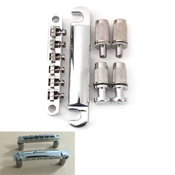1set de Argint 12 String Tune-O-Matic Tailpiece & Pod Kit Set Pentru Chitara Electrica