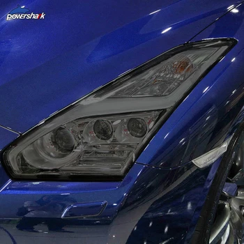 2 Buc Faruri Masina Tentă de Negru Film de Protecție de Protecție Transparent TPU Autocolant Pentru Nissan GTR R35 Nismo 2009-2020 Accesorii
