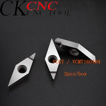 2 buc VCGT / VCMT160404 CPD pentru Aluminiu / cupru Policristaline diamant instrumente VCGT331/VCMT331 masini-unelte cnc de Cotitură a introduce