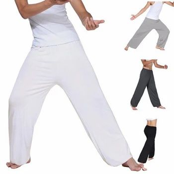 2019 Moda Droppshiping Oameni Super Moale Yoga Pilates Pantaloni Largi Casual Harem Culoare Solidă Lounge Pantaloni dg88