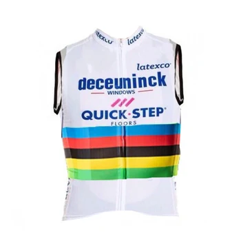 2020 Campion Mondial Curcubeu echipa pro QuickStep windproof ciclism vestă de vară fără mâneci windvest Ropa Ciclismo windstopper gilet