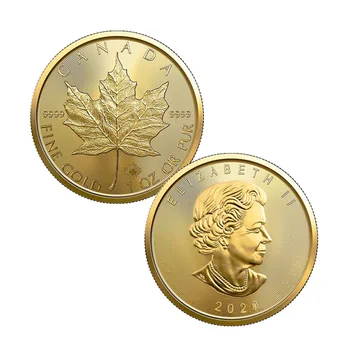 2020 Canada 20 de Dolari de Monede de Aur de Frunze de Arțar Commonwealth Regina de Monede Comemorative Colecta Token Cadou Picătură de transport maritim
