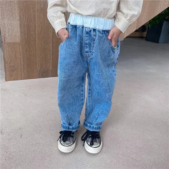 2020 Fete Noi, Baieti Denim Pantaloni Lungi de Toamnă bumbac Moda Copii Pantaloni