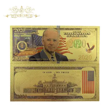 2020 Nou America Biden Bancnote 2020 Dolar Bancnotelor în Aur 24k Placate cu Bani Falși Placat cu Aur Cadou de Afaceri