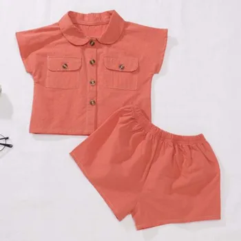 2020 Nou Copil de Vara Fete Baieti Seturi de Îmbrăcăminte Scurt maneca Tricou+pantaloni Scurți coreeană Japonia Stil Toddler Copii Băieți Fete Haine