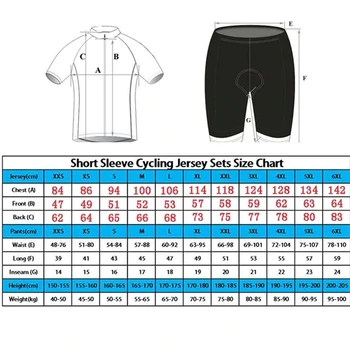 2020 Nou cu 6 seturi de piese vreau bărbați ciclism jersey pantaloni sport ciclu costum Ropa Ciclismo biciclete Maillot îmbrăcăminte kit
