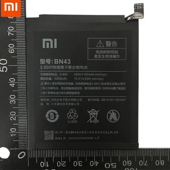 2020NEW Original copie de Rezervă nouă BN43 Baterie de 4000 mAh pentru Xiaomi Redmi Notă 4X Baterii In stoc Cu numărul de Urmărire