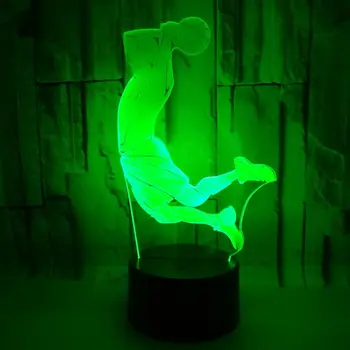 3D LED USB Moda Atlet de Fotografiere de Baschet Om Decorative Dormitor Lumina de Noapte Prieteni Cadouri Multicolore Lampa de Iluminat Cablu
