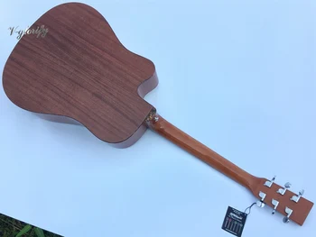 41 inch masiv de molid, lemn de sus electric-chitara acustica naturala de culoare finisaj lucios secțiune de design guitarra cu lemn obligatorii