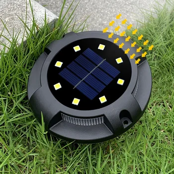 4buc LED Solar Lumini de Metrou din Oțel Inoxidabil Solare Îngropat Podea de Lumină în aer liber, Grădină Calea Sol Lumini