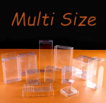50Pcs Plastic transparent Ambalaj Transparent cutie PVC pentru Modelul/Bijuterii/Bomboane/Cosmetice Dreptunghi Cutii de Cadouri mici/mari