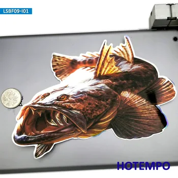 7.87 inch 20cm Dimensiuni Mari Viață Marine, Pește de Mare Adâncime cu Laser Stralucitoare Autocolante pentru Laptop Depozitare Sticlă Auto Art Fashion Stil Autocolante