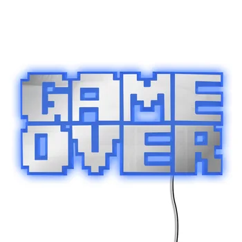 8-Bit Pixel Joc de Peste Perete LED Lumina de Afișare Semn Oglindă de Perete Joc Video de Iluminat Bar Jocuri Decoratiuni Cu Control de la Distanță