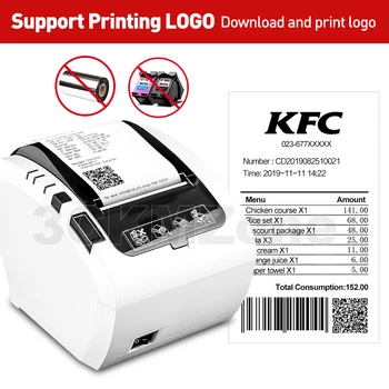80mm Termică Primirea Facturii Imprimante Bucătărie POS Printer Cu Cutter Automat USB/Ethernet porturi inkless Printer Magazin, Restaurant