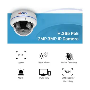 8CH 1080P POE NVR Sistemul de Securitate CCTV 4BUC 2.0 MP 3.0 MP Înregistrare Audio Camera IP P2P P2P IR Supraveghere Video în aer liber Kit 2TB HDD