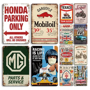 American e Mama Road Tin Semn de Mașini de Epocă Poster Metal Plat Retro Parcare Numai Autocolante de Perete Peștera Garaj Placi de Decor