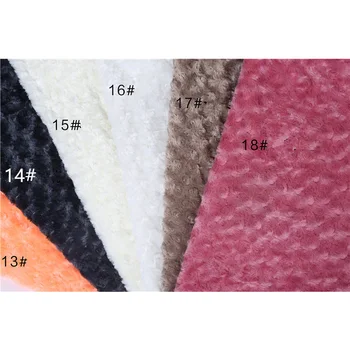 Bomboane de culoare de lux material de pluș villus haine counter display fundal pânză pânză crescut blana de pluș PV tesatura blana
