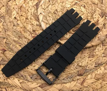 Brand alb Negru Scufundări 21mm*24mm Silicon Cauciuc Watchband Pentru Swatch curea de Cauciuc curea de ceas curea pentru IRONIE SCUBA200 YNS4001