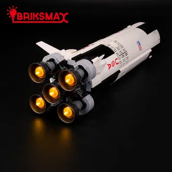 BriksMax Lumină Led-uri Kit Pentru Idei Apollo Saturn V, Blocuri Compatibil Cu 21309 (NU Include Modelul)