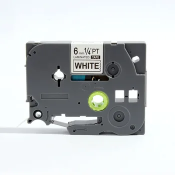 Brother tze bandă 6mm negru pe alb tze-211 tze211 tze 211 tz tze etichetă casetă compatibile p-touch imprimantă de etichete
