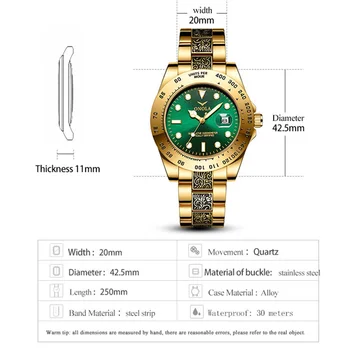 Bărbați Ceas 2020 Brand de Lux Cuarț Ceasuri de Aur Barbati Durabile din Oțel Inoxidabil Moda Viața de Sport Impermeabil Ceas pentru Cadou