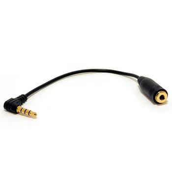 Cablu jack 3.5 mm soare auriculares OMTP o CTIA 4 pin 0.30 M, Negru