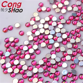 Cong Shao 2000pcs 3mm 2 loturi de fiecare culoare flatback cristal Acrilic Rhinestone