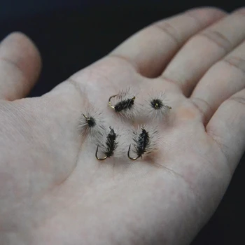CONTEMPLATOR 6pcs 14#Griffith Gnat imita midge cluster pescuit cu muscă muște uscate, versatil caddis/midge zbura mouche pescuit păstrăv