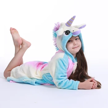 Copii Băieți Fete Haine Copii Halat De Baie Cu Gluga Moale Flanel Unicorn Halat, Pijama Copii Coral Haine Groase Copil Minunat Haine De Acasă