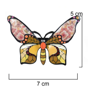 D&Rui Bijuterii Frumoase Email Brosa Fluture Imbracaminte pentru Femei Copii Accesorii Metalice Antice Forma de Insecte Broșe & Ace