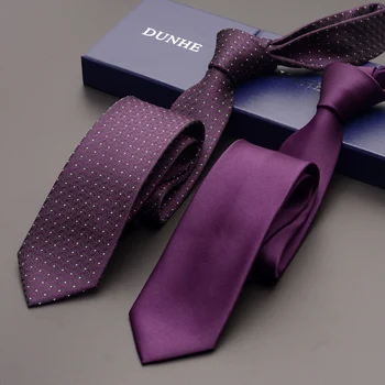 De înaltă Calitate 2019 Nouă de Mătase, Cravate de Nuntă pentru Bărbați Cravata slim 6cm Cravata Designeri de Brand 2.36 Inch Negru Cravată Gât cu o Cutie-Cadou