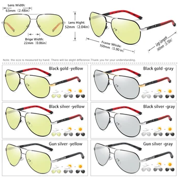 De înaltă Calitate de Pilot Retro ochelari de Soare Barbati Polarizati Fotocromice de Conducere Ochelari Pentru Femei Cameleon Anti-Orbire zonnebril heren