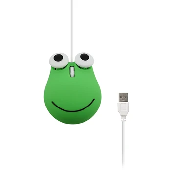 Desene animate Frog Design Mouse-ul prin Cablu USB Optic 1600 DPI, 3 Butoane Cu Mouse Pad Pentru Laptop Calculator