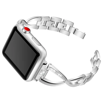 Diamant Pentru apple watch 3 38mm curea 40mm pentru iwatch seria 6 5 4 Înlocuire curea de metal pentru apple watch band 44mm 42mm 2 1