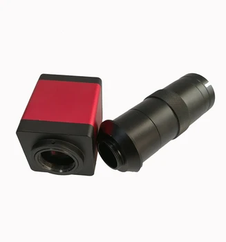 Digital HDMI VGA Industriale Microscop cu Camera video Microscop seturi HD 13MP 60F/S+130X C mount lens+LED-uri de Lumină inel +suport metalic
