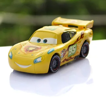 Disney Pixar Cars 2 Nr. 95 galben strălucitor Fulger Mcqueen Model din Metal turnat sub presiune din aliaj de Jucarie model de Masina pentru copii de la 1:55 Brand jucărie