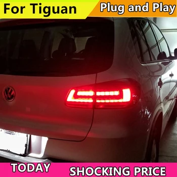 Doxa de Styling Auto pentru VW Tiguan stopuri 2013-Volks Wagen Noul Tiguan spate cu LED-uri de Lumină Lampă Spate DRL+Frana+Park+Semnal