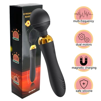 Dual Motors Baghetă Magică Vibrator pentru Femei Body Masaj punctul G Dildo Vibrator AV Stick Clitoris Sfarcuri Stimulator Jucarii Sexuale pentru Femei