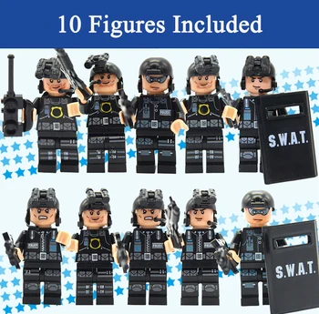 Echipa SWAT Mare Model Blocuri Kituri de Elicopter de Transport SWAT Poliția Orașului Cărămizi Jucării pentru Copii pentru Copii Cadouri
