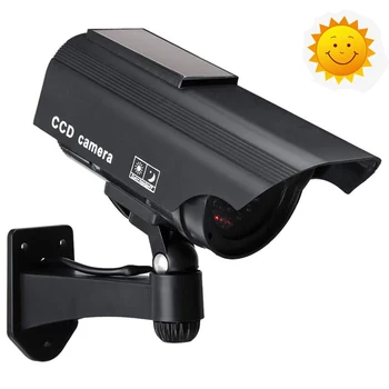 Energia solară Manechin de Securitate aparat de Fotografiat Impermeabil Fals aparat de Fotografiat în aer liber, piscină Interioară Glonț LED Lumină Roșie Monitor de Supraveghere CCTV aparat de Fotografiat