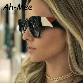 Epocă Pătrat La Modă Ochelari De Soare Pentru Femei Brand Designer Retro Supradimensionat Gradient Alb-Negru Nuante Gafas De Sex Feminin De Ochelari De Soare